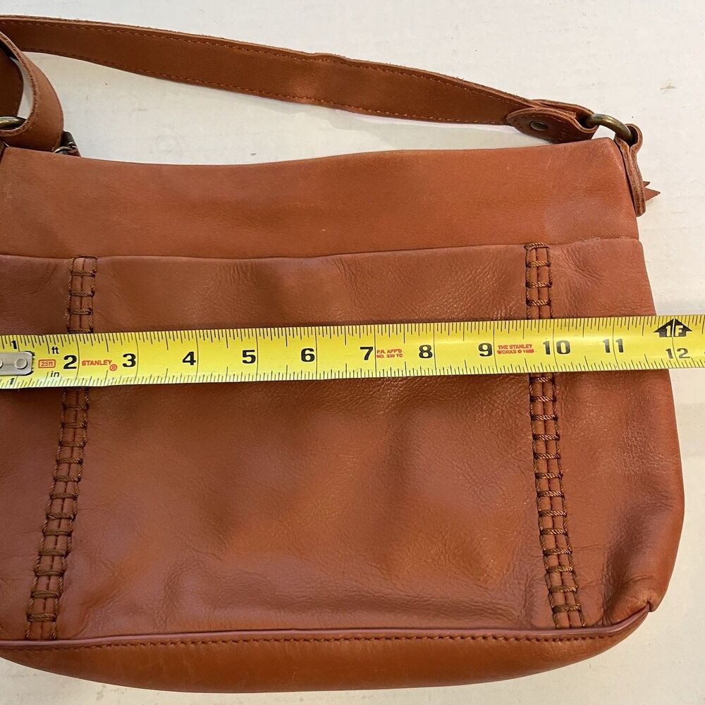 The Sak Rust Brown Melrose Crossbody Leather Bag Boho Western Hippie Career Work - Picture 2 of 12